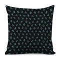 Blue Zodiac Symbols Pattern Print Pillow Cover