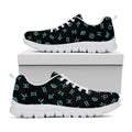 Blue Zodiac Symbols Pattern Print White Running Shoes