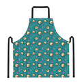 Blue Zombie Pattern Print Apron