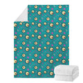 Blue Zombie Pattern Print Blanket