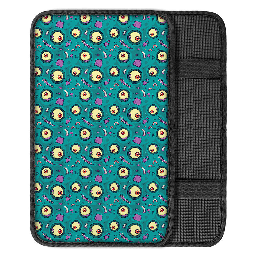 Blue Zombie Pattern Print Car Center Console Cover