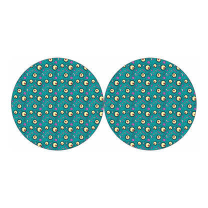 Blue Zombie Pattern Print Car Coasters