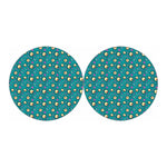 Blue Zombie Pattern Print Car Coasters