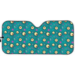 Blue Zombie Pattern Print Car Sun Shade