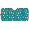 Blue Zombie Pattern Print Car Sun Shade