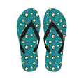 Blue Zombie Pattern Print Flip Flops