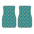 Blue Zombie Pattern Print Front Car Floor Mats