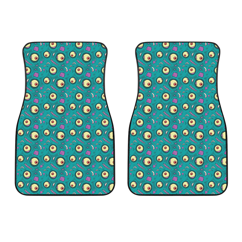 Blue Zombie Pattern Print Front Car Floor Mats