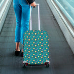 Blue Zombie Pattern Print Luggage Cover
