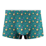 Blue Zombie Pattern Print Men's Boxer Briefs