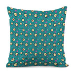 Blue Zombie Pattern Print Pillow Cover