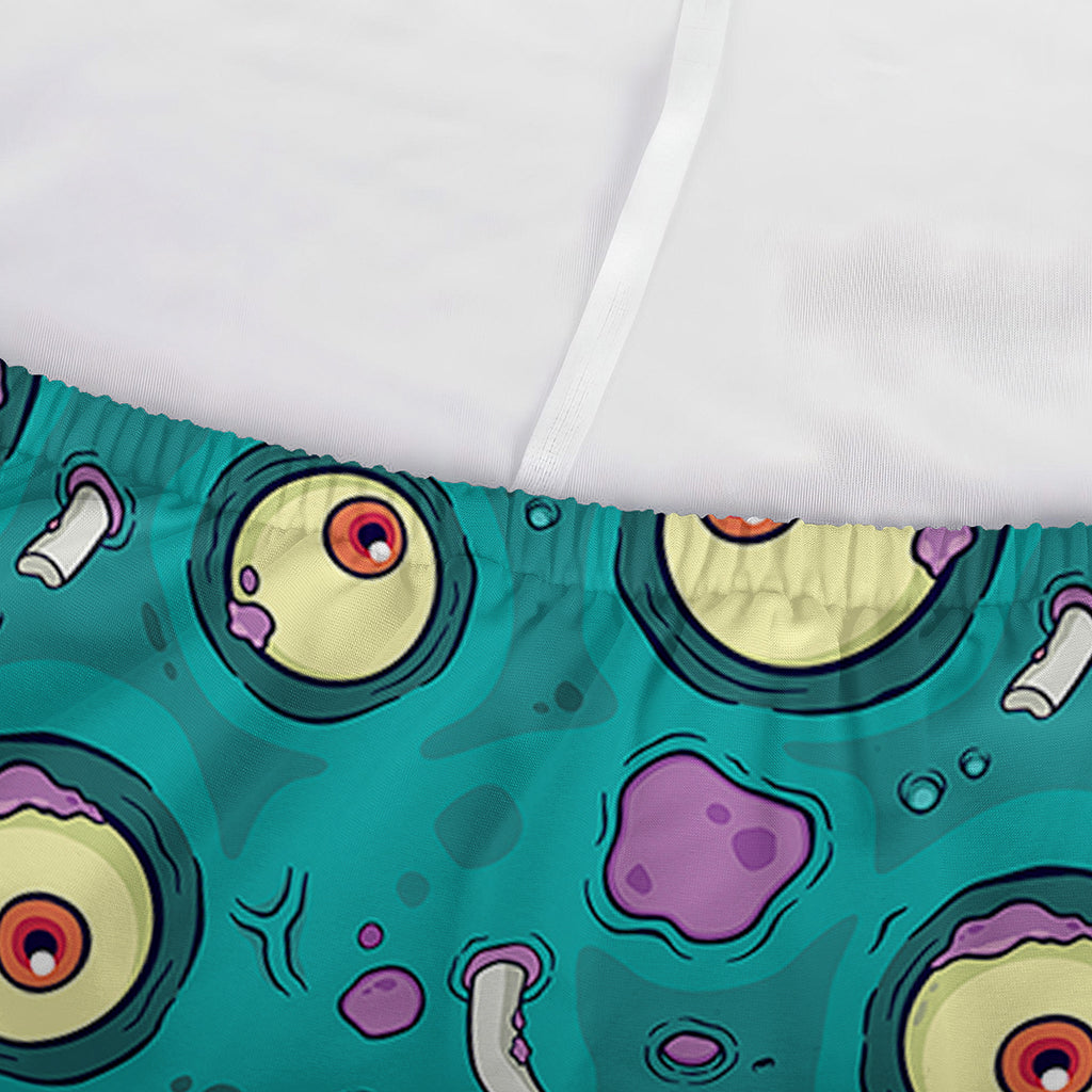 Blue Zombie Pattern Print Sofa Cover