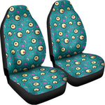 Blue Zombie Pattern Print Universal Fit Car Seat Covers