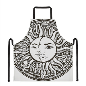 Bohemian Celestial Sun And Moon Print Apron