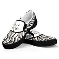 Bohemian Celestial Sun And Moon Print Black Slip On Sneakers