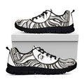 Bohemian Celestial Sun And Moon Print Black Running Shoes