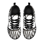 Bohemian Celestial Sun And Moon Print Black Sneakers