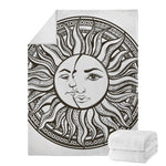Bohemian Celestial Sun And Moon Print Blanket