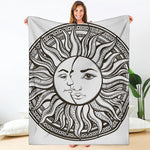 Bohemian Celestial Sun And Moon Print Blanket