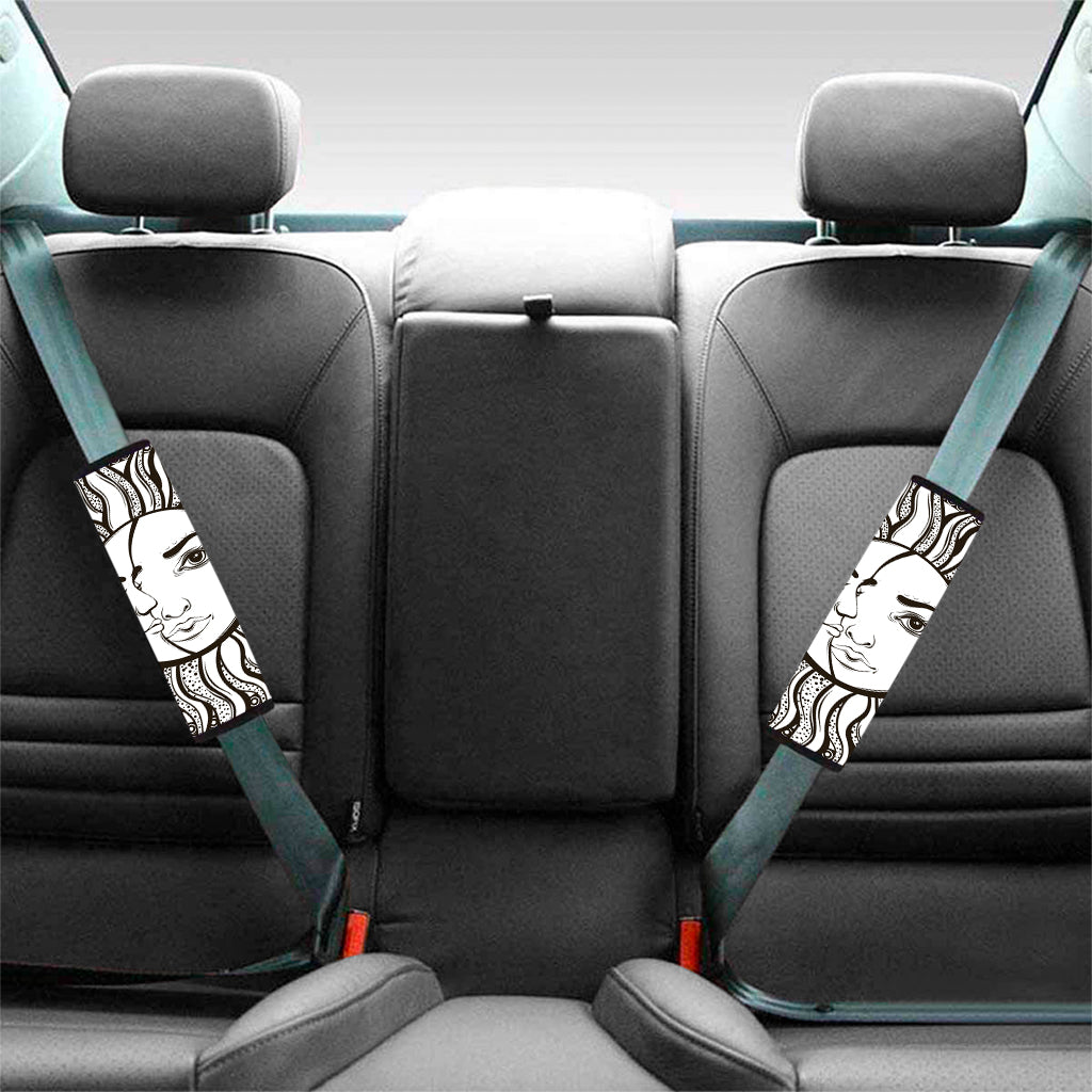 Bohemian Celestial Sun And Moon Print Car Seat Belt Covers