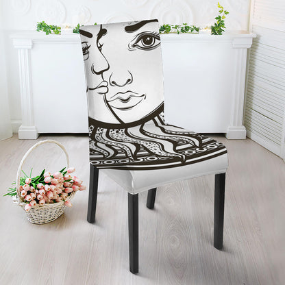 Bohemian Celestial Sun And Moon Print Dining Chair Slipcover