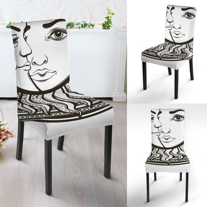 Bohemian Celestial Sun And Moon Print Dining Chair Slipcover