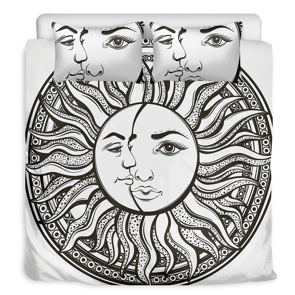 Bohemian Celestial Sun And Moon Print Duvet Cover Bedding Set