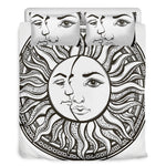Bohemian Celestial Sun And Moon Print Duvet Cover Bedding Set