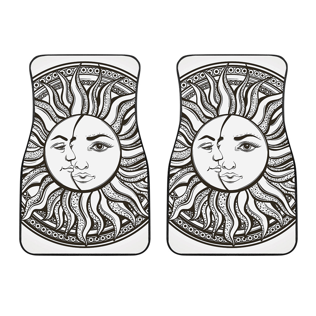Bohemian Celestial Sun And Moon Print Front Car Floor Mats