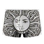 Bohemian Celestial Sun And Moon Print Men's Boxer Briefs