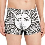 Bohemian Celestial Sun And Moon Print Men's Boxer Briefs