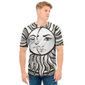 Bohemian Celestial Sun And Moon Print Men's T-Shirt