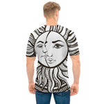 Bohemian Celestial Sun And Moon Print Men's T-Shirt
