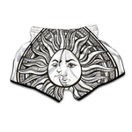 Bohemian Celestial Sun And Moon Print Muay Thai Boxing Shorts