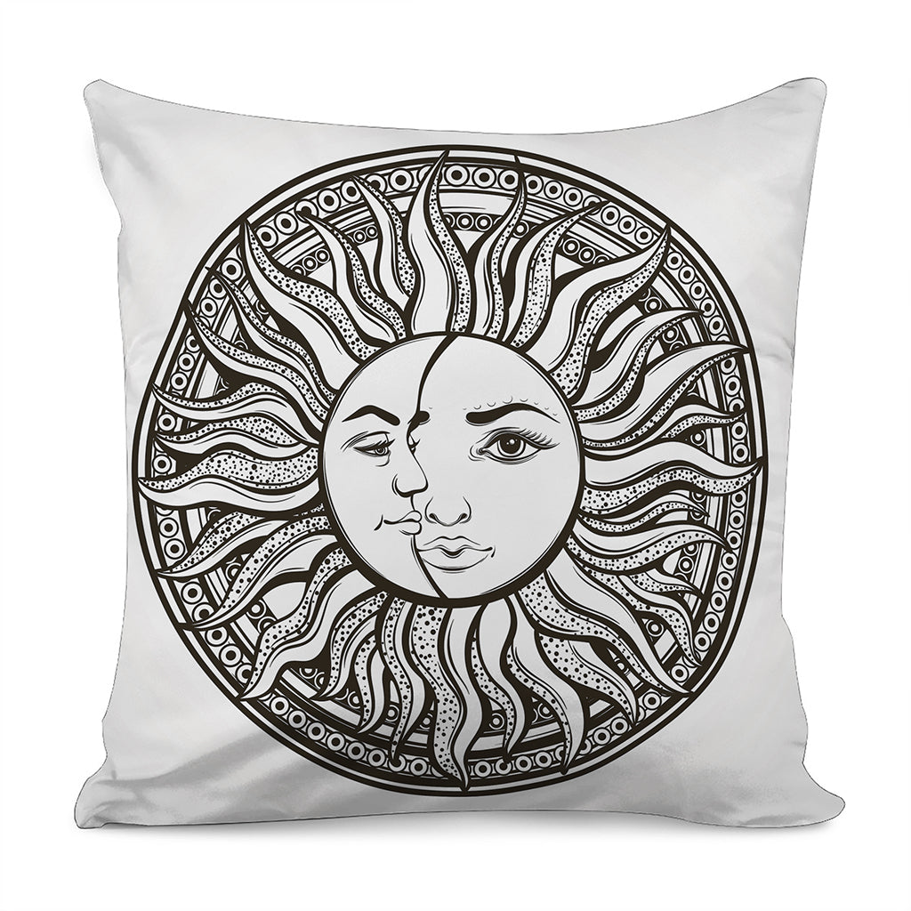 Bohemian Celestial Sun And Moon Print Pillow Cover