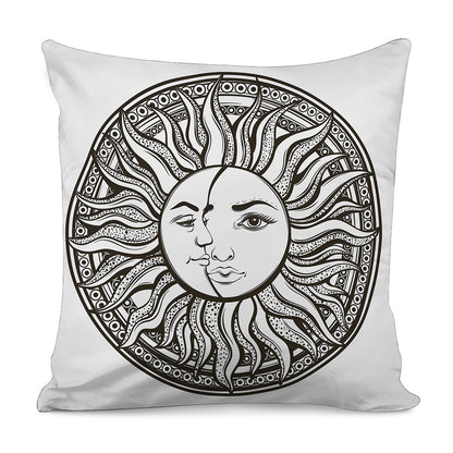 Bohemian Celestial Sun And Moon Print Pillow Cover