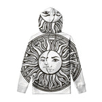 Bohemian Celestial Sun And Moon Print Pullover Hoodie