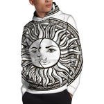 Bohemian Celestial Sun And Moon Print Pullover Hoodie