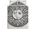 Bohemian Celestial Sun And Moon Print Quilt Bed Set