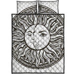 Bohemian Celestial Sun And Moon Print Quilt Bed Set