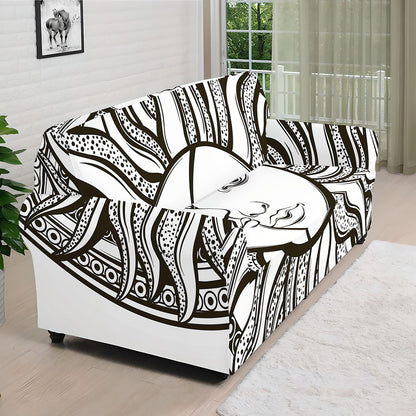 Bohemian Celestial Sun And Moon Print Sofa Cover