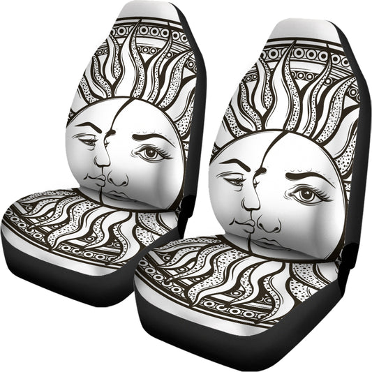 Bohemian Celestial Sun And Moon Print Universal Fit Car Seat Covers