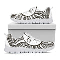 Bohemian Celestial Sun And Moon Print White Running Shoes