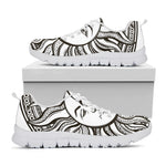Bohemian Celestial Sun And Moon Print White Sneakers