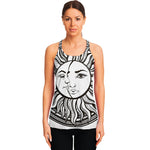 Bohemian Celestial Sun And Moon Print Women's Racerback Tank Top