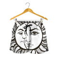 Bohemian Celestial Sun And Moon Print Women's Shorts