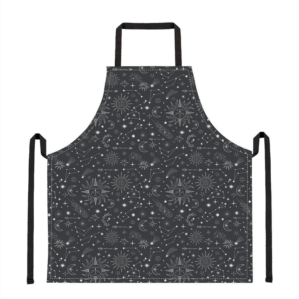 Bohemian Constellation Pattern Print Apron