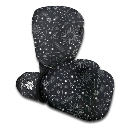Bohemian Constellation Pattern Print Boxing Gloves