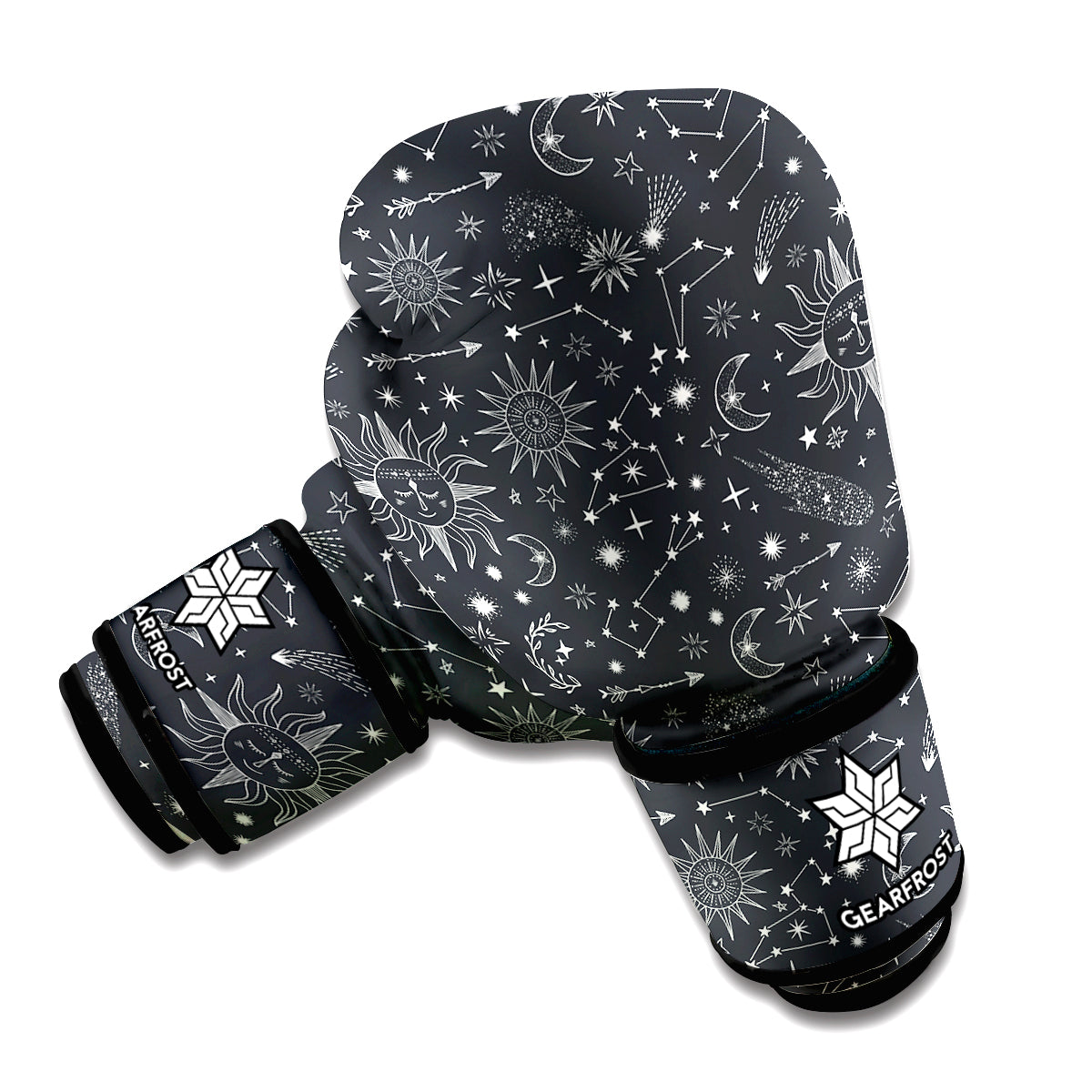 Bohemian Constellation Pattern Print Boxing Gloves