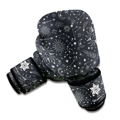 Bohemian Constellation Pattern Print Boxing Gloves
